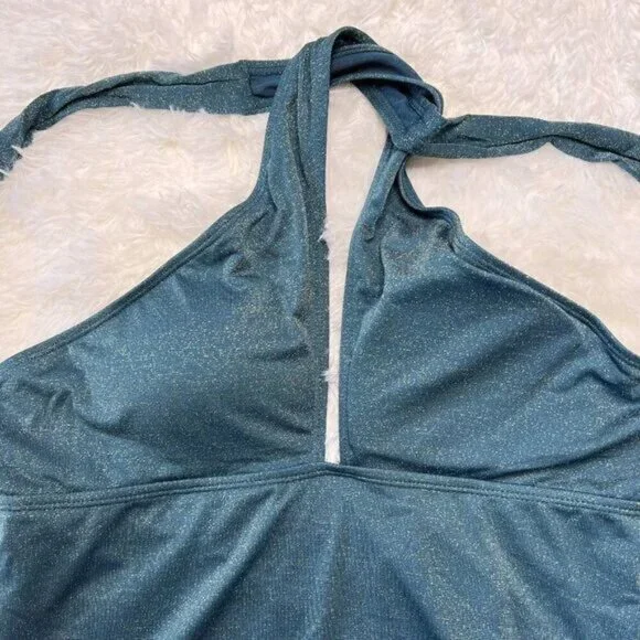 JNY Jones York Metallic Shimmer One Piece Swimsuit Bodysuit - Picture 5 of 9